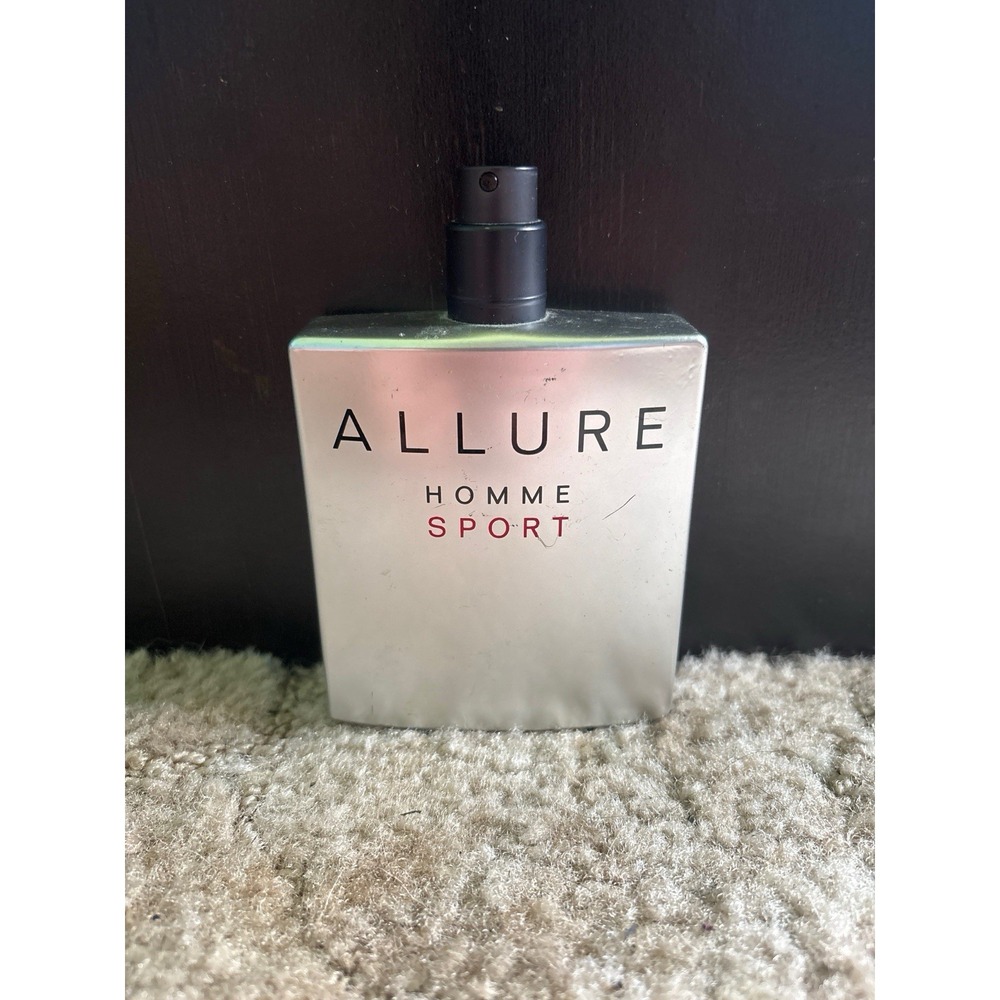 Chanel Allure Homme Sport Mens 3.4oz Silver Good Collectible Empty Bottle